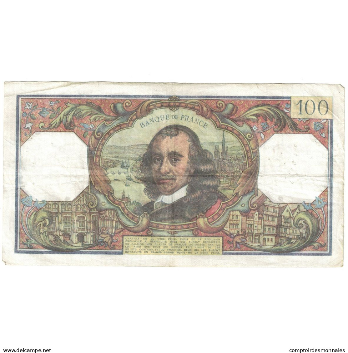 France, 100 Francs, Corneille, 1979, W.1245, TB+, Fayette:65.65, KM:149f - 100 F 1964-1979 ''Corneille''