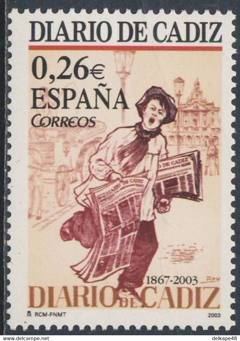 Spain Espana 2003 Mi 3854 YT 3568 SG 3967 ** 135th Ann. Diario De Cadiz - Daily Newspaper / Tageszeitung / Journal - Autres & Non Classés