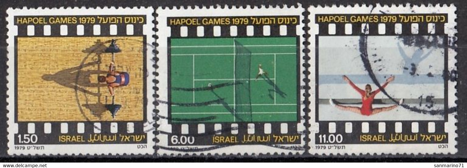 ISRAEL 793-795,used,falc Hinged - Usados (sin Tab)