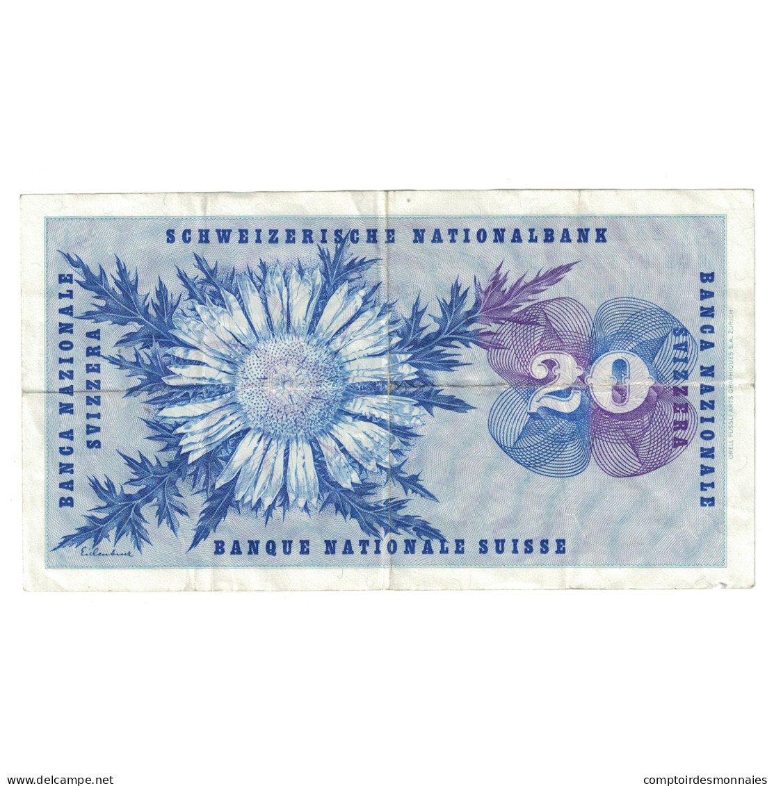 Billet, Suisse, 20 Franken, 1976, 1976-04-09, KM:46r, TTB - Schweiz