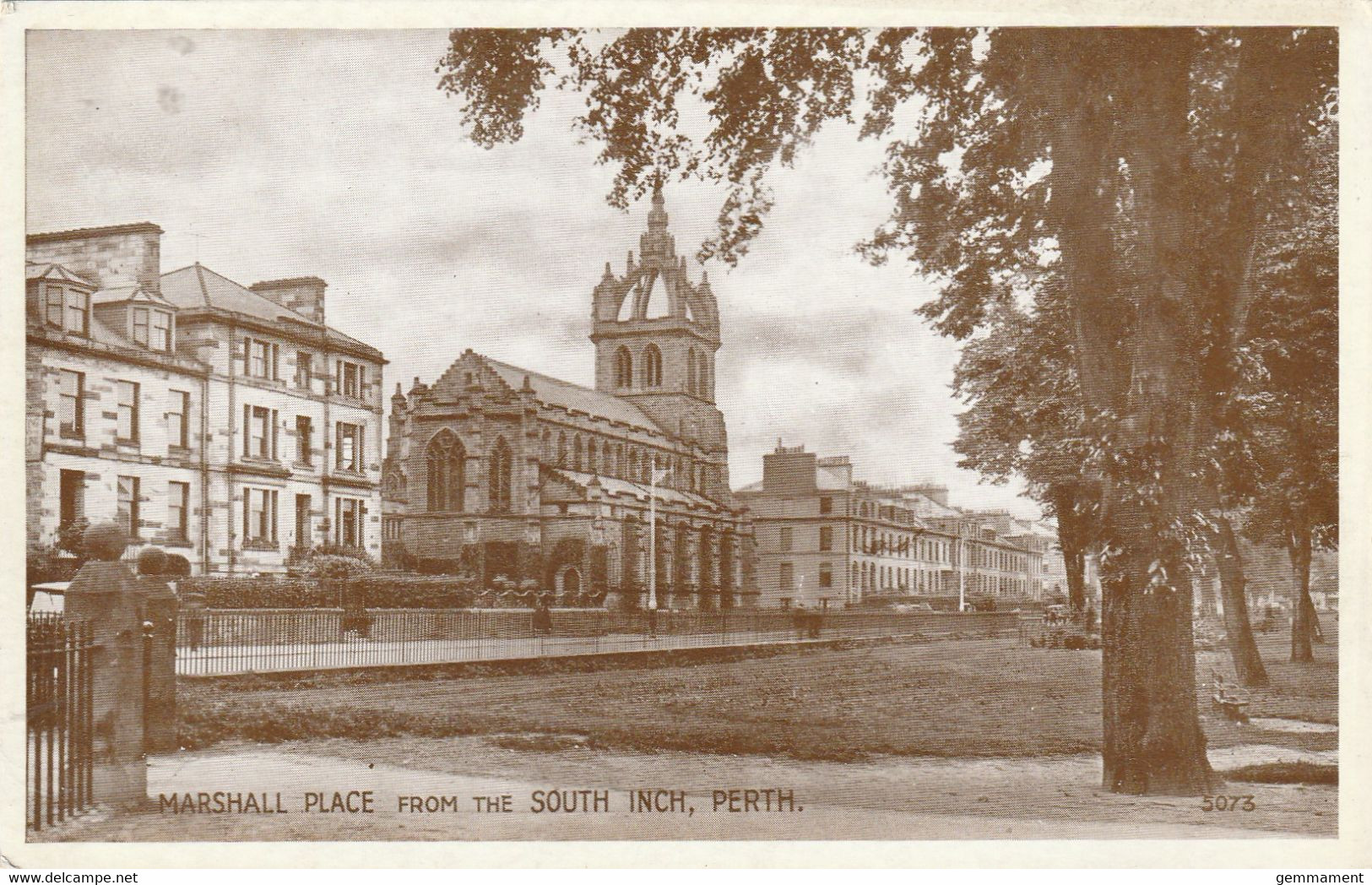PERTH -  MARSHALL PLACE FROM SOUTH INCH - Perthshire