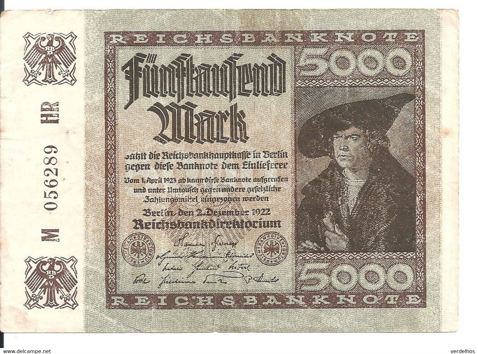 ALLEMAGNE 5000 MARK 1922 VF P 81 - 5.000 Mark