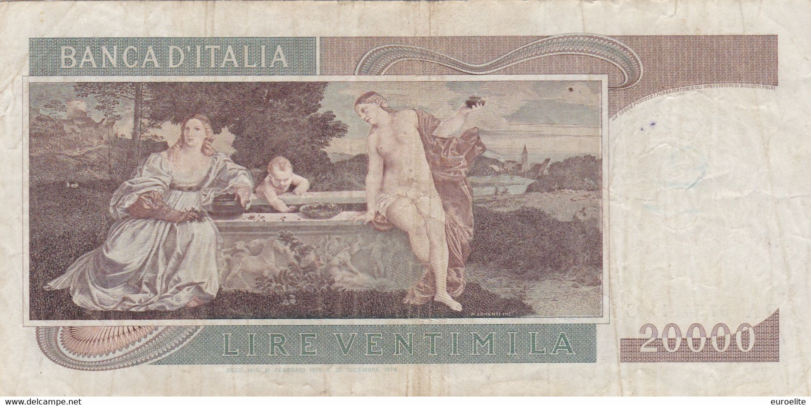 20000 LIRE BANCA D'ITALIA TIZIANO - 2.000 Lire