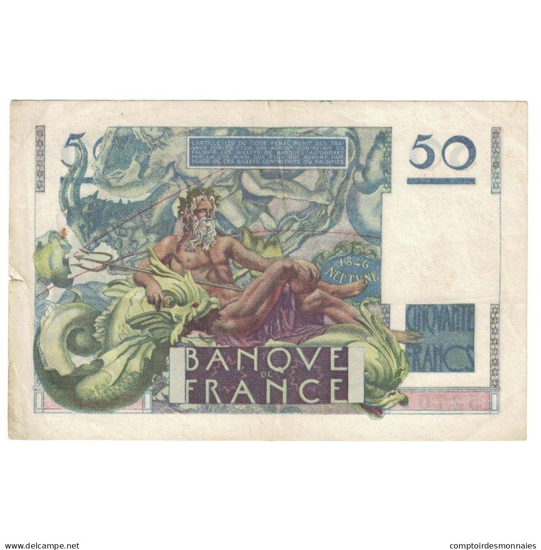 France, 50 Francs, Le Verrier, 1947, K.53, TTB+, Fayette:20.7, KM:127b - 50 F 1946-1951 ''Le Verrier''