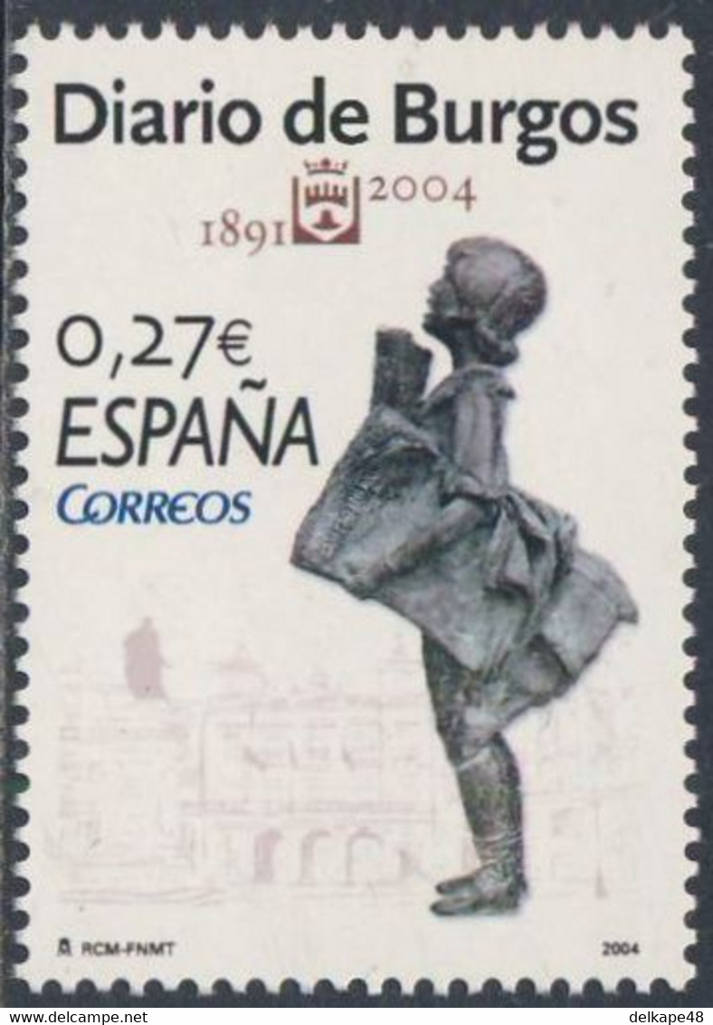 Spain Espana 2004 Mi 3941 YT 3645 SG 4027 ** Cent. Diario De Burgos, Newspaper / Zeitung / Journal / Krant - Andere & Zonder Classificatie