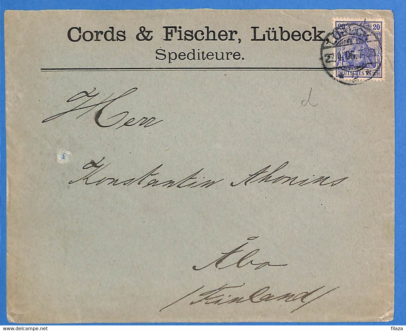 Allemagne Reich 1906 Lettre De Lubeck (G15902) - Covers & Documents