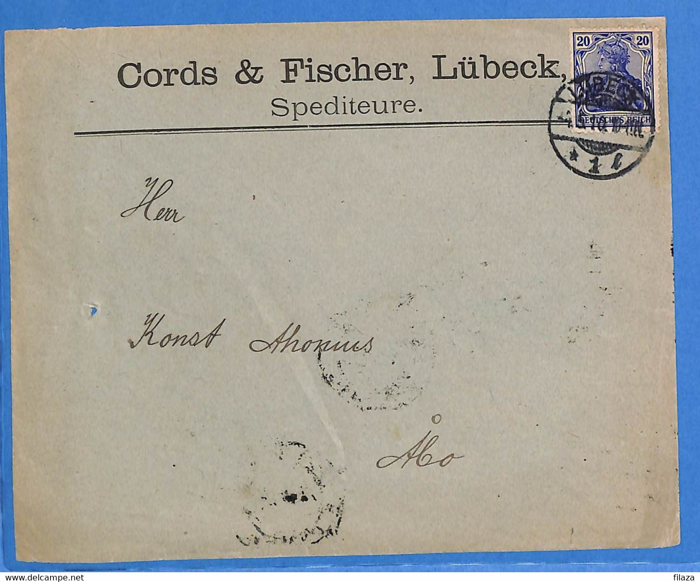 Allemagne Reich 1910 Lettre De Lubeck (G15914) - Brieven En Documenten