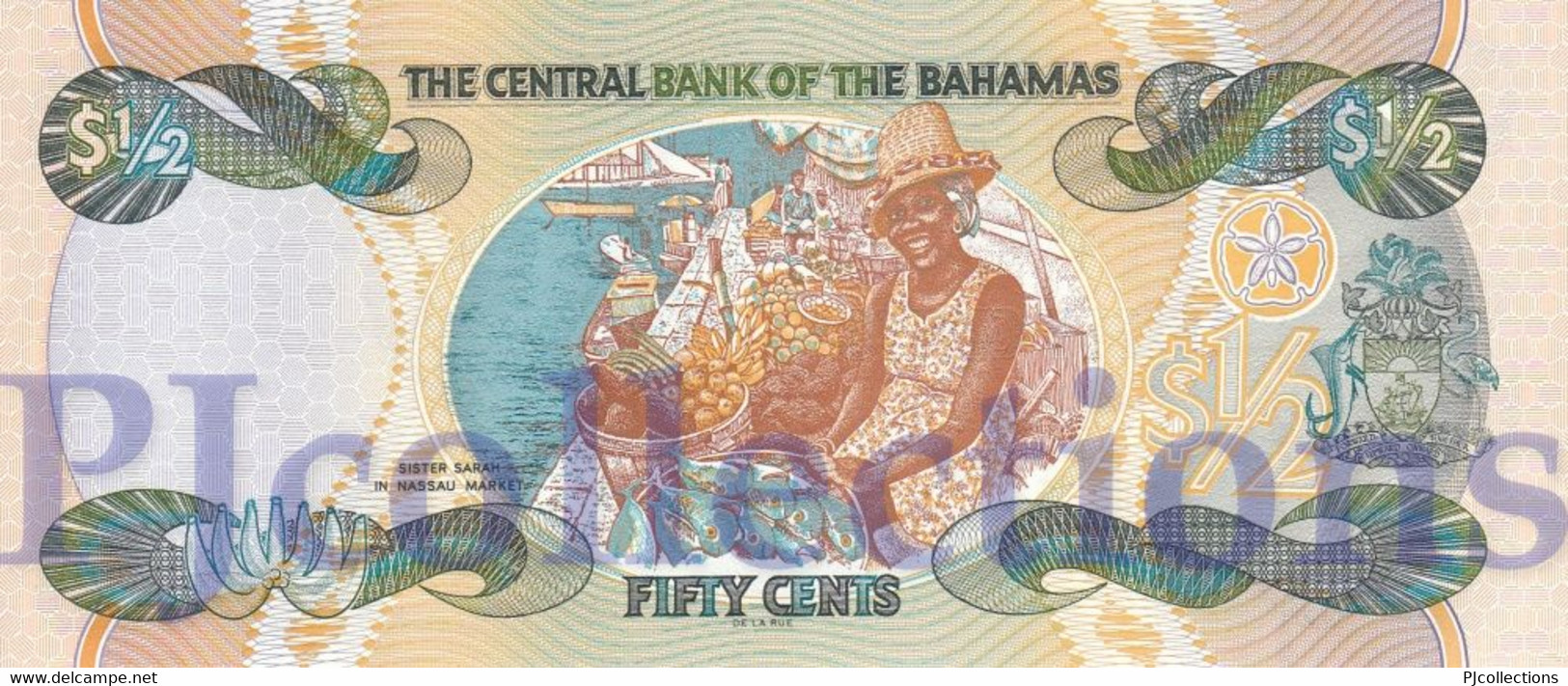 BAHAMAS 1/2 DOLLAR 2001 PICK 68a UNC - Bahamas