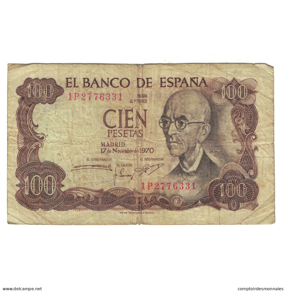 Billet, Espagne, 100 Pesetas, 1974, 1970-11-17, KM:152a, TB - 100 Pesetas