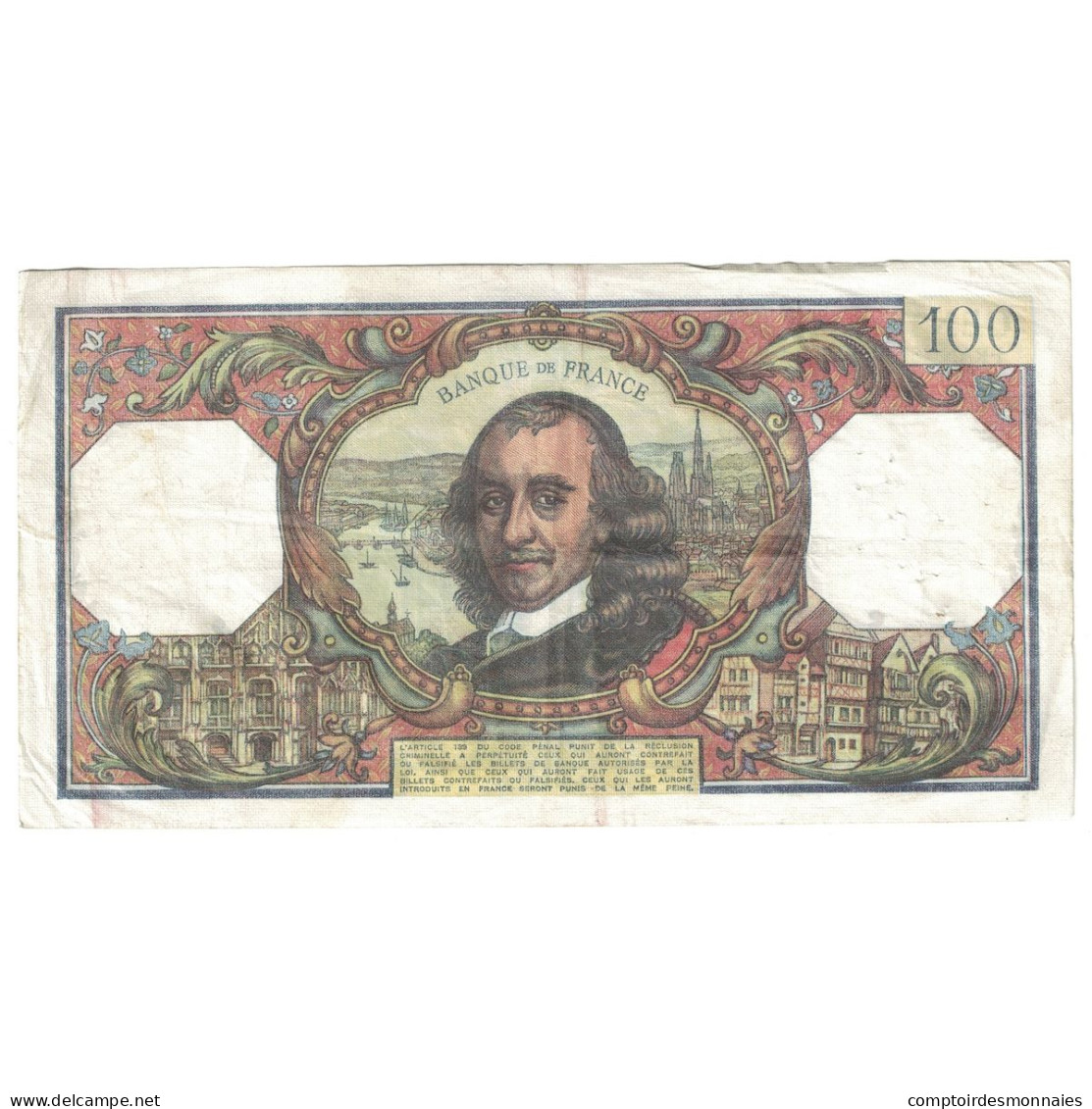 France, 100 Francs, Corneille, 1977, Y.1065, TB+, Fayette:65.57, KM:149f - 100 F 1964-1979 ''Corneille''
