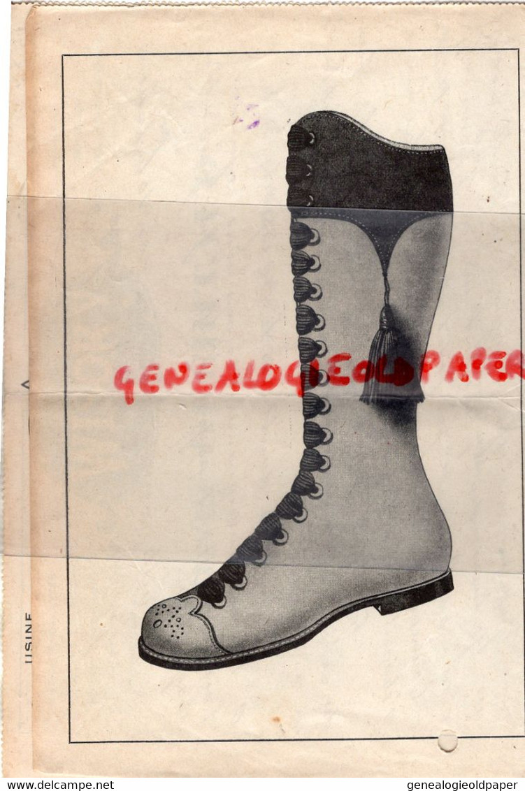 87 -LIMOGES - RARE LETTRE FACTURE  HENRI GUERITAUD-CHAUSSURES WISOKY-20 AV. DU MIDI-RUE PAUL DERIGNAC-1919  CHAUSSURE - Textile & Vestimentaire