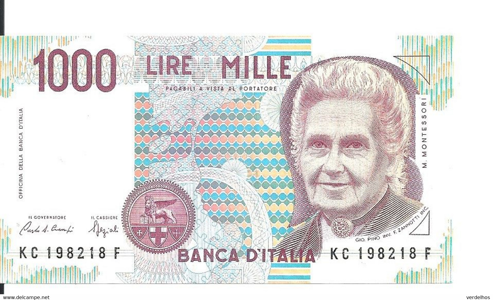 ITALIE 1000 LIRE 1990 UNC P 114 A - 1000 Lire