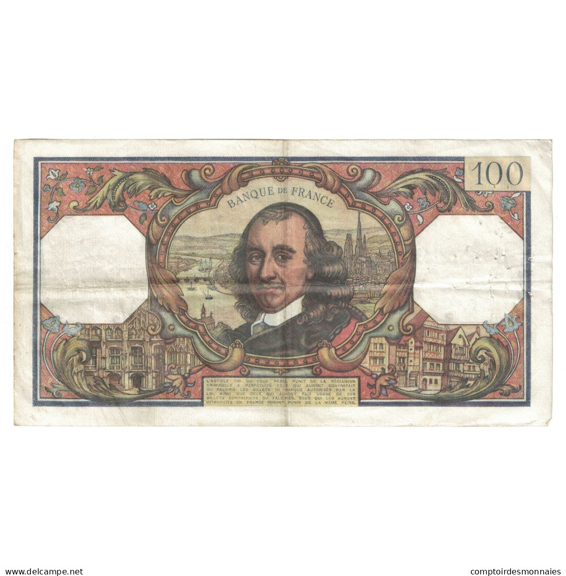 France, 100 Francs, Corneille, 1967, P.215, TB+, Fayette:65.16, KM:149b - 100 F 1964-1979 ''Corneille''