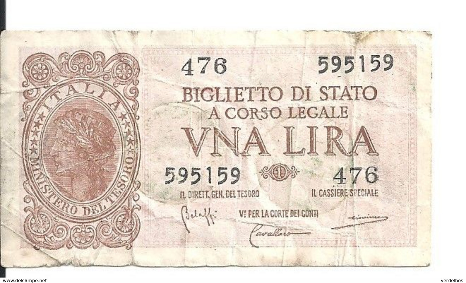 ITALIE 1 LIRE 1944 VF P 29 B - Regno D'Italia – 1 Lire