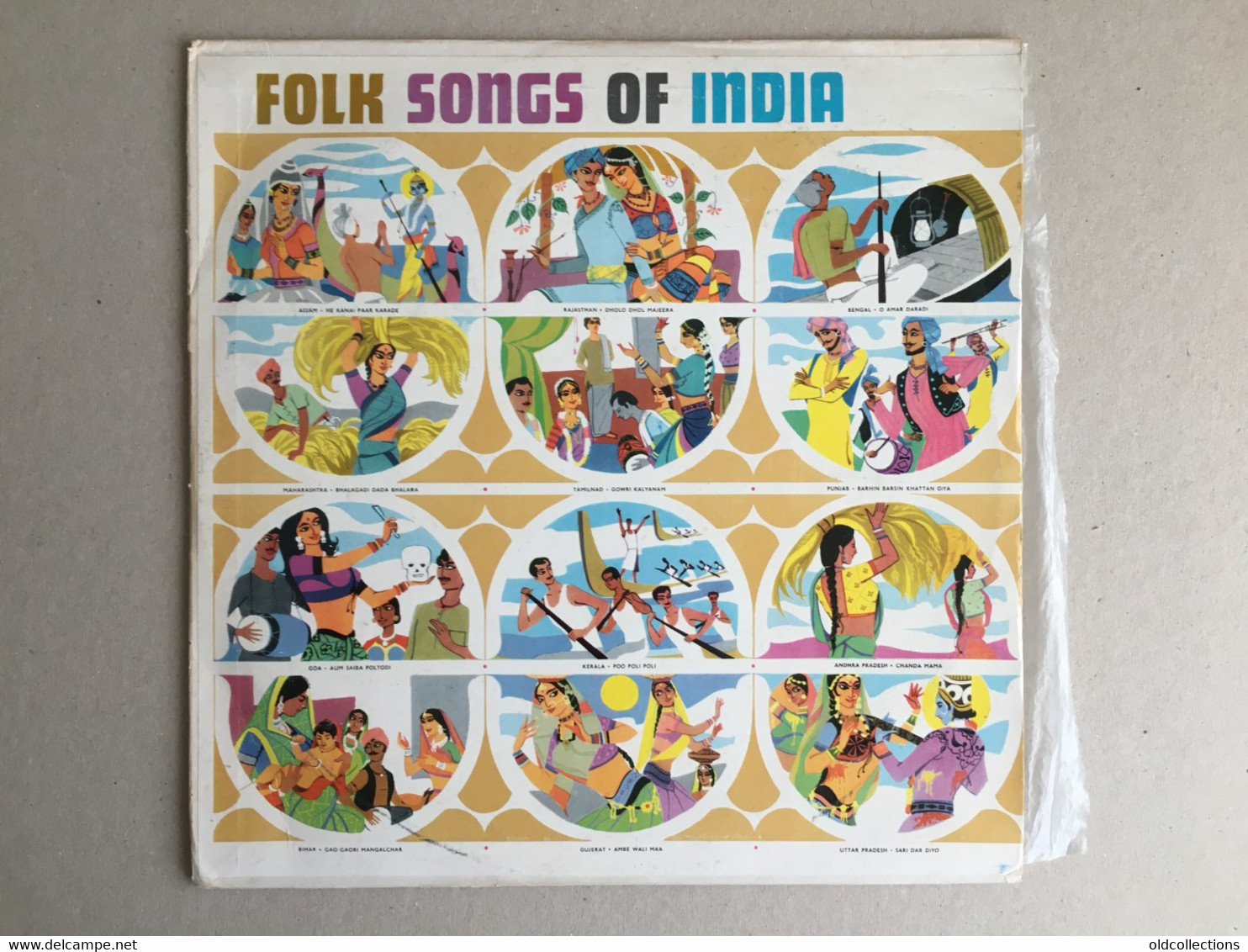 Schallplatte Vinyl Record Disque Vinyle LP Record - India Inde Indien Folk Songs Folklore Dum Dum Long Play Record - Musiques Du Monde