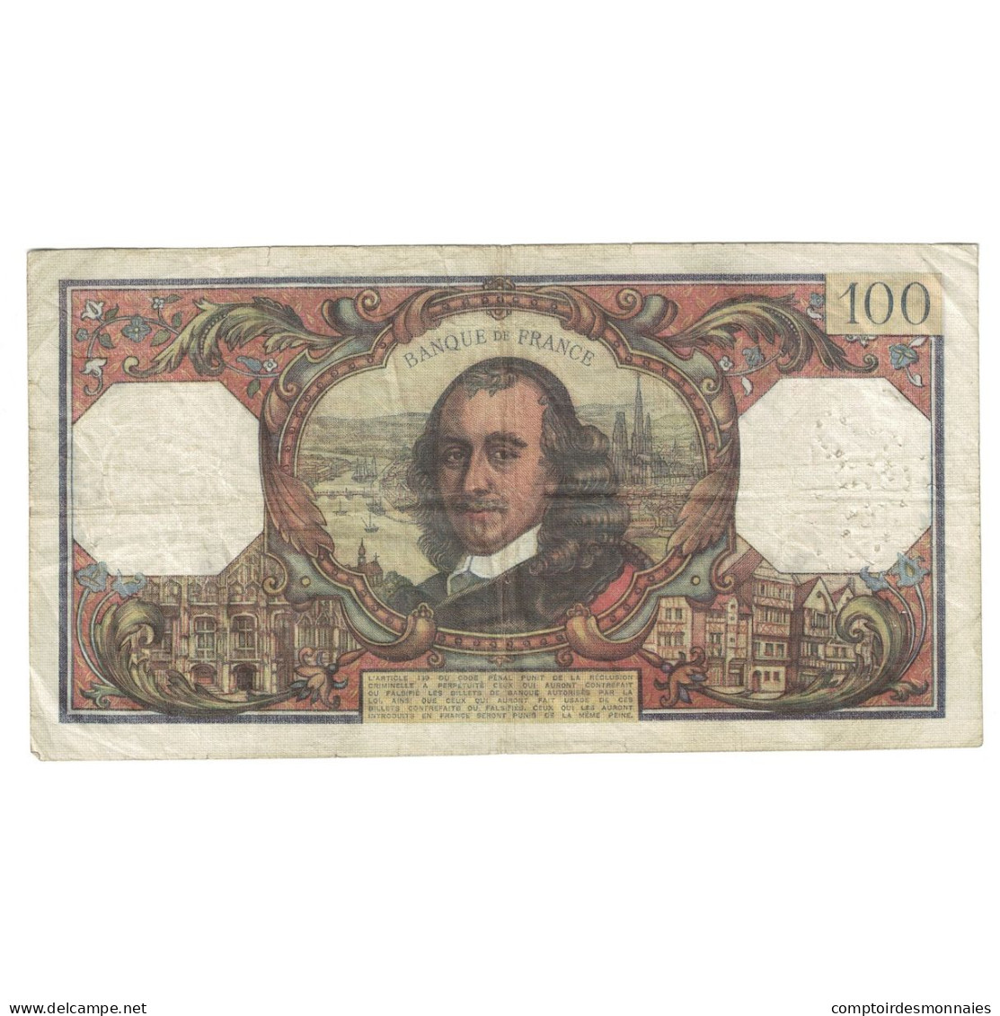 France, 100 Francs, Corneille, 1971, Z.599, TB+, Fayette:65.37, KM:149d - 100 F 1964-1979 ''Corneille''