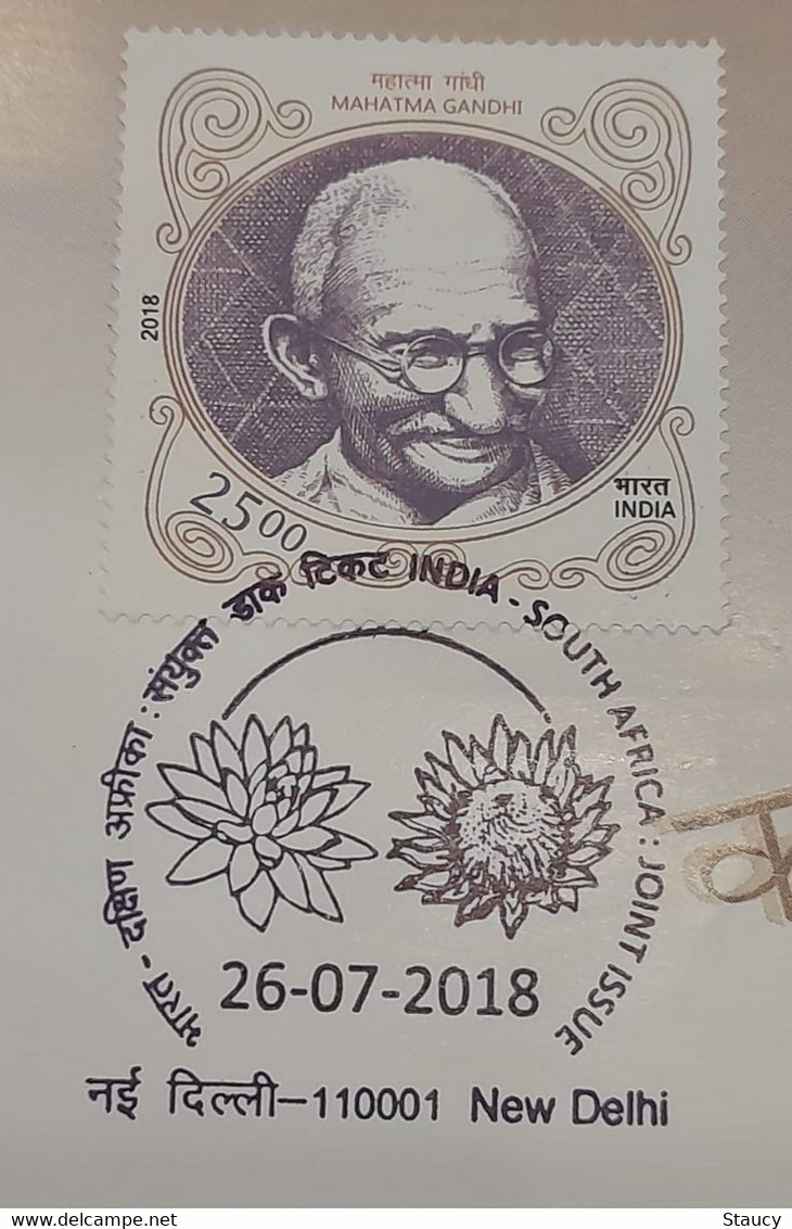 India 2018 3 Mahatma Gandhi Franking With 3 Different First Day Cancellaion On FDC As Per Scan - Briefe U. Dokumente