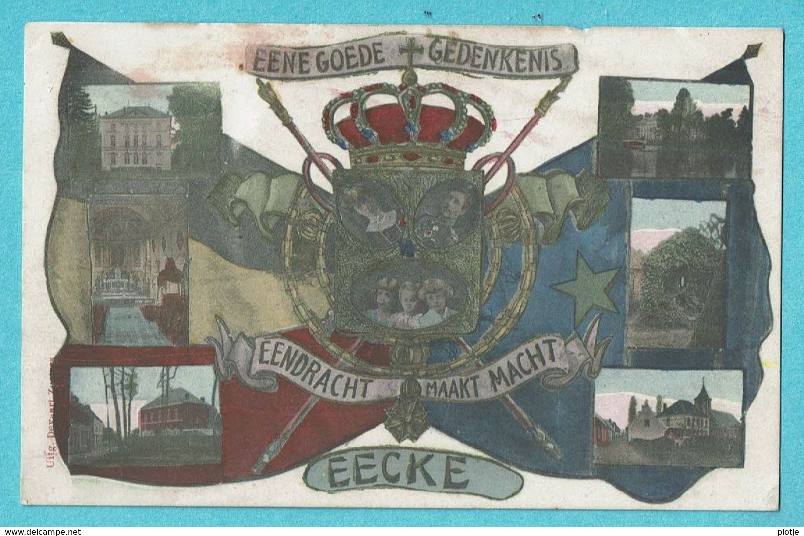 * Eke - Eecke (Nazareth - Oost Vlaanderen) * (Uitg Devaert Zusters) Een Goede Gedenkenis, Eendracht Maakt Macht - Nazareth