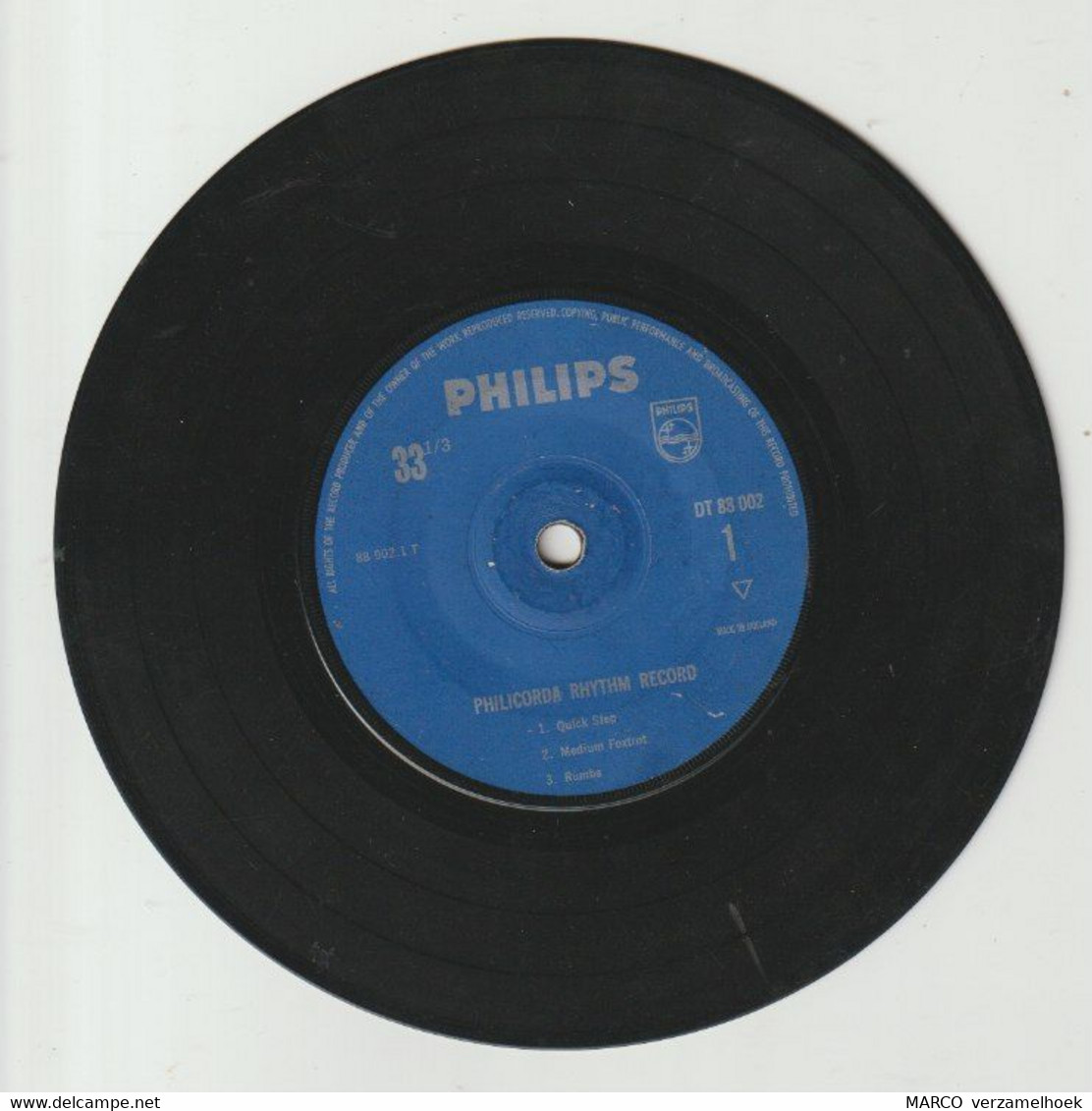 33T Single Philicordia Rhythm Record Philips 88 002 - Otros - Canción Neerlandesa