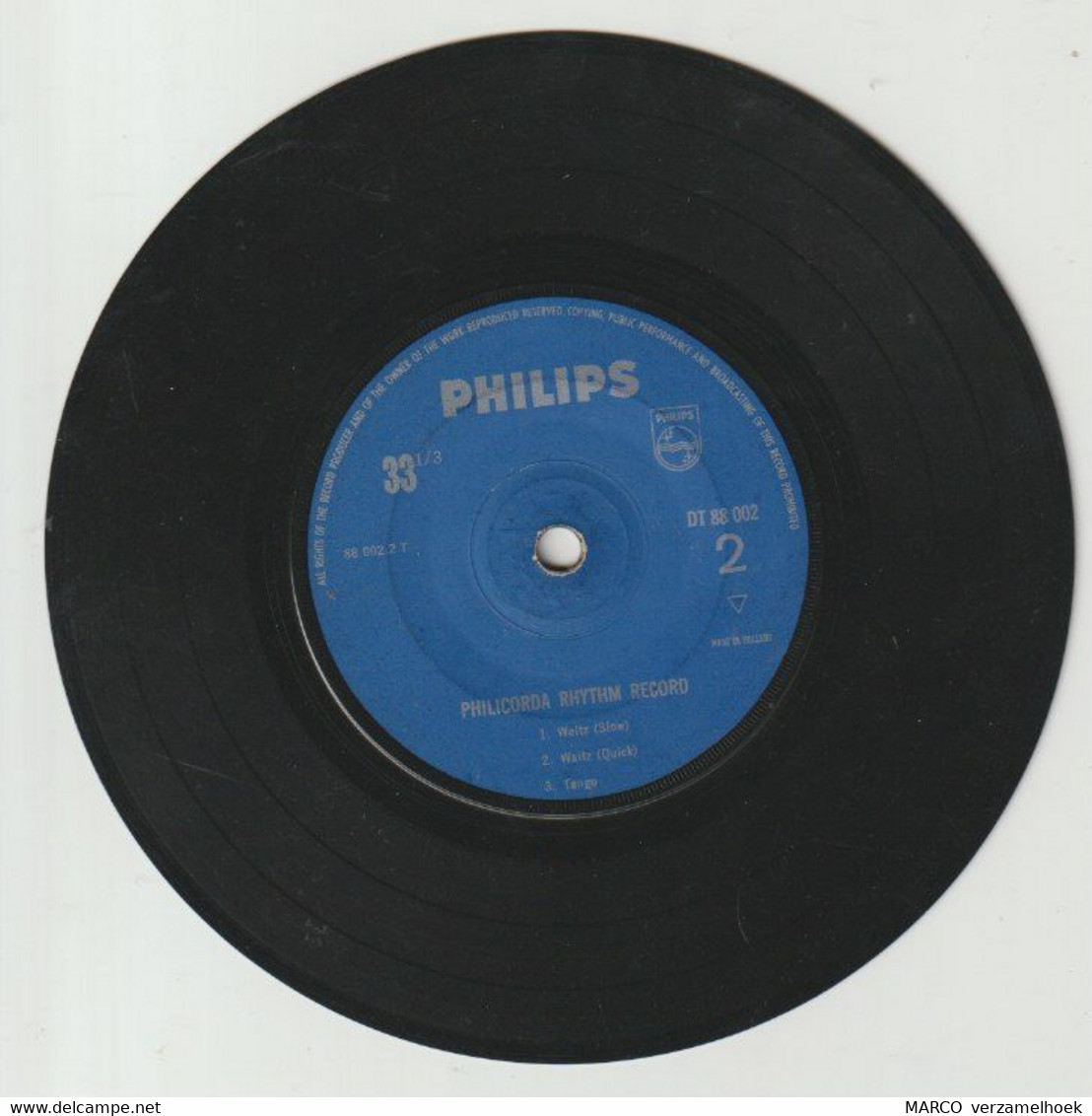 33T Single Philicordia Rhythm Record Philips 88 002 - Altri - Fiamminga