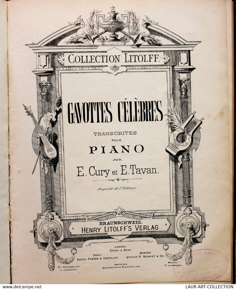 MAZURKAS POUR PIANO De CHOPIN + GAVOTTES CELEBRES, COLLECTION LITOLFF, PARTITION / ANCIEN LIVRE DE COLLECTION (2301.416) - Instruments à Clavier