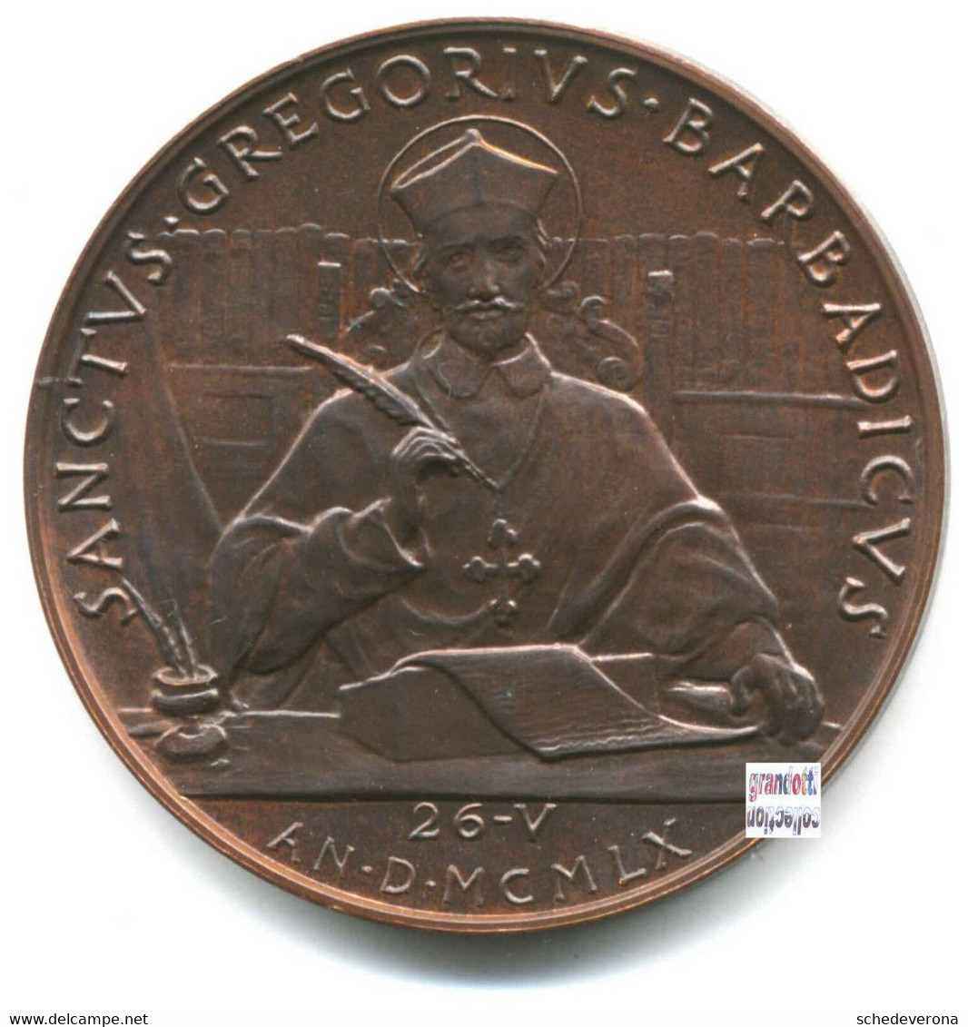 GIOVANNI XXIII BEATO GREGORIO BARBADICO MEDAGLIA ANNUALE 1961 - Adel