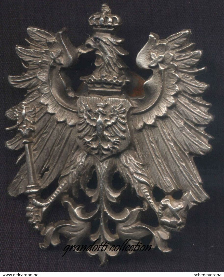 REGNO DI PRUSSIA STEMMA POZNAN FREGIO MILITARE COMPLETO 1910 LIPSIA GERMANIA - Royal/Of Nobility