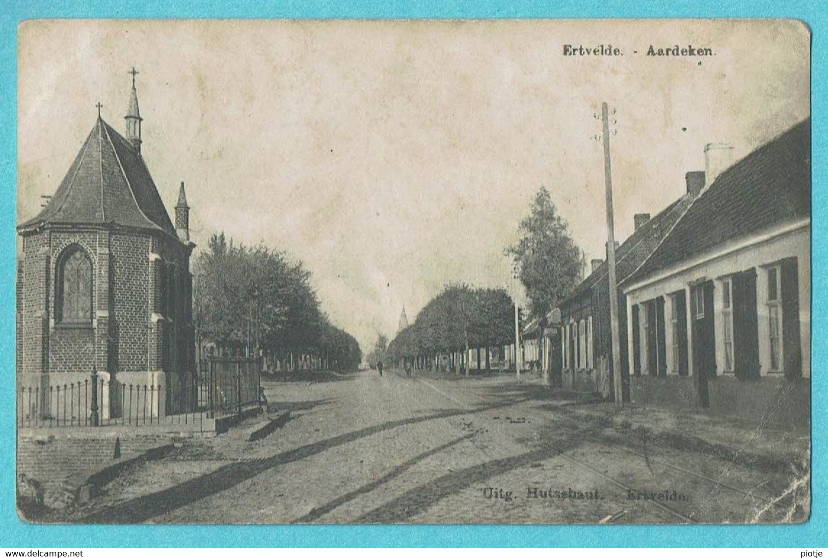 * Ertvelde (Evergem - Oost Vlaanderen) * (Uitg Hutsebaut) Aardeken, Kapel, Chapelle, Tramway, Unique, Old, Rare - Evergem