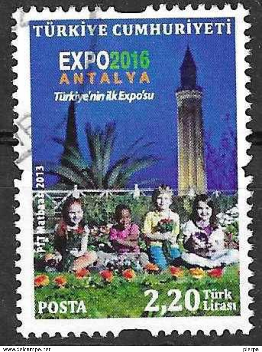 TURCHIA - 2013 - EXPO 2016 ANTALYA - 2,20 LIRE - USATO ( YVERT 3653 - MICHEL 4050) - Usados