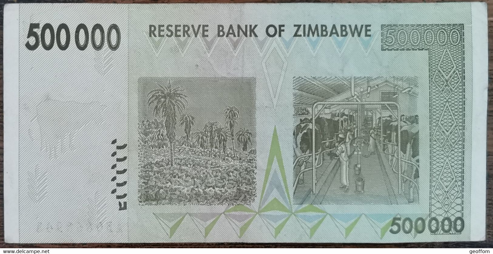 Billet 500.000 Dollars ZIMBABWE 2008 - 500000 - 500 Milles - Zimbabwe