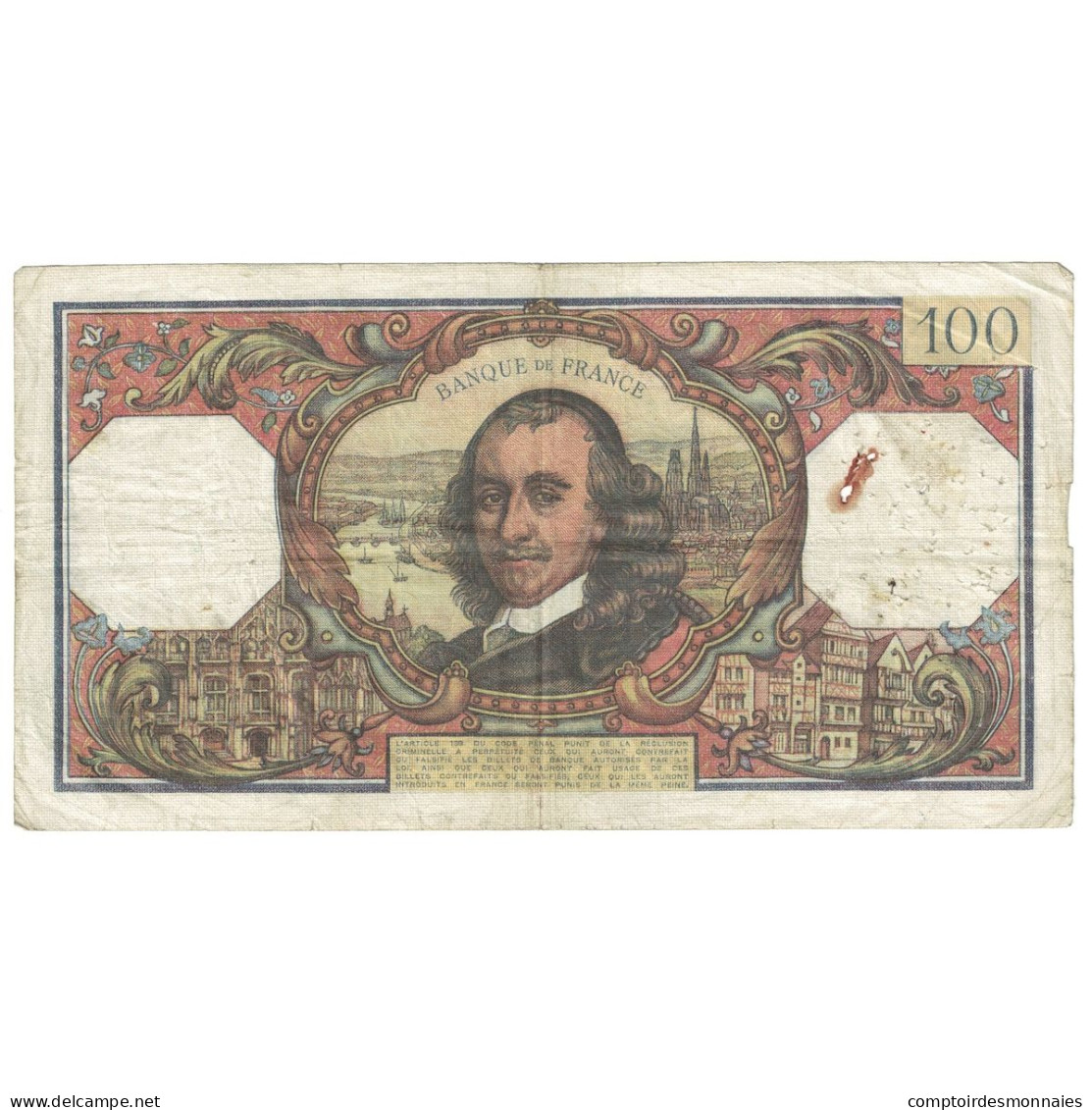 France, 100 Francs, Corneille, 1968, B.370, TB, Fayette:65.24, KM:149c - 100 F 1964-1979 ''Corneille''