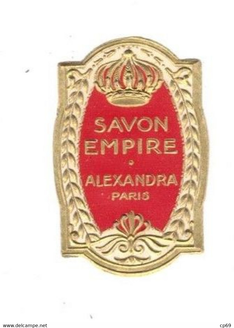 Petite Etiquette Gaufrée Parfum Savon Empire Alexandra Paris 肥皂 Soap Sapone Jabón 2,8 Cm X 4,3 Cm En Superbe.Etat - Etiquettes