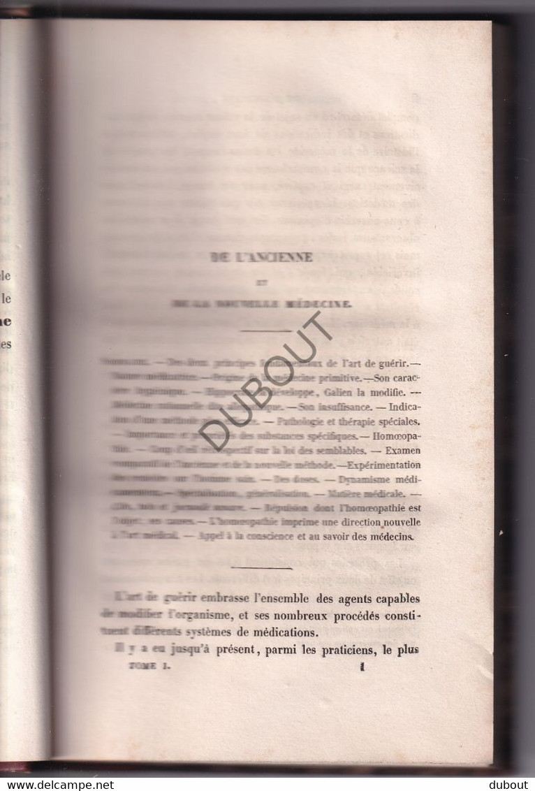 Homéopathie - A.Rapou- 5 Livres Reliés - 1836-1847  (S298) - Antiguos