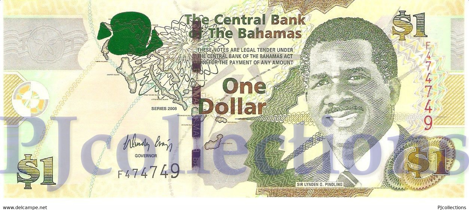 BAHAMAS 1 DOLLAR 2008 PICK 71 UNC - Bahama's