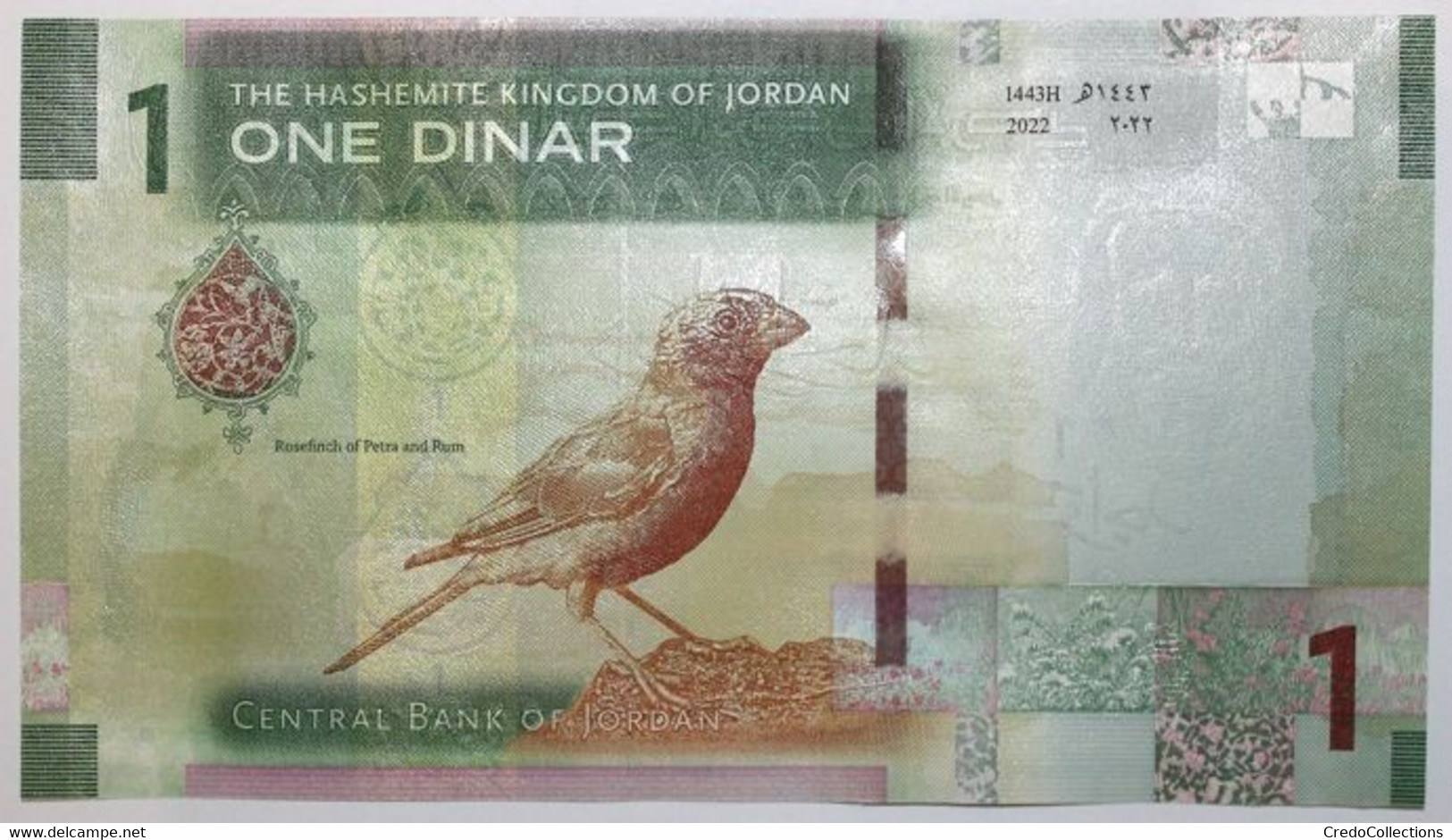 Jordanie - 1 Dinar - 2022 - PICK 39 - NEUF - Jordanië