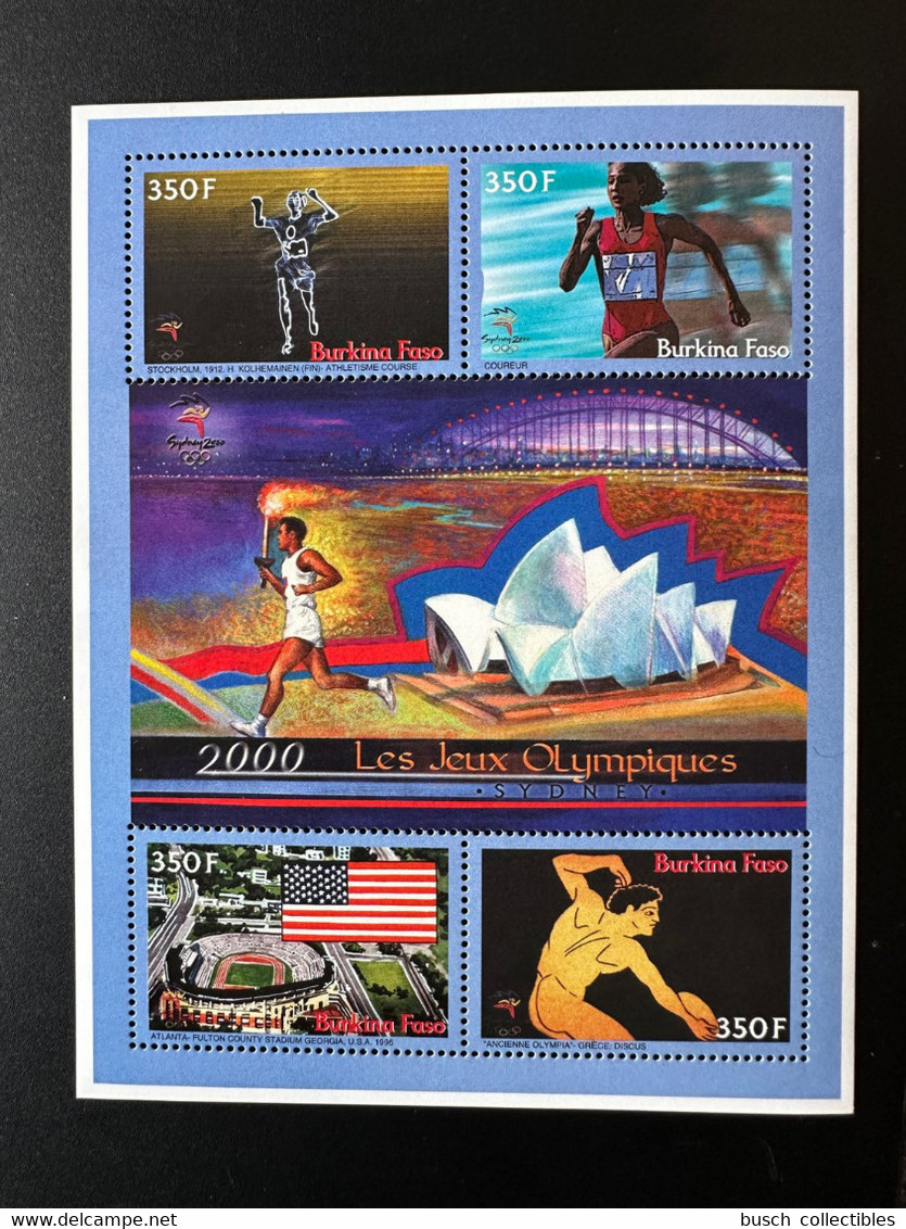 Burkina Faso 2000 Mi. 1784 - 1787 Jeux Olympiques été Summer Olympic Games Olympia Sydney - Ete 2000: Sydney