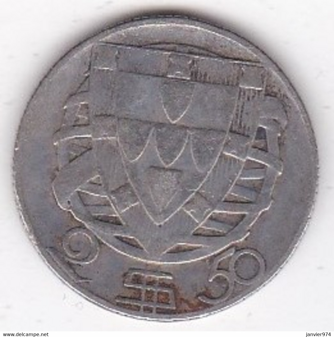 Portugal . 2,50 Escudos 1943 ,en Argent, KM# 580 - Portugal