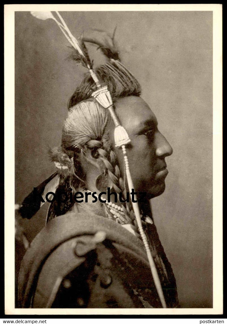 ÄLTERE POSTKARTE INDIANER SWALLOW BIRD APSAROKE CROW INDIAN INDIO EDWARD S. CURTIS 1908 Postcard Cpa Ansichtskarte AK - America