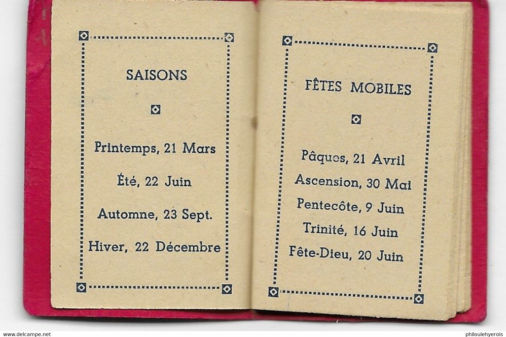 PETIT ALMANACH 1946 4cm X 5,5cm  4 Scans - Kleinformat : 1941-60