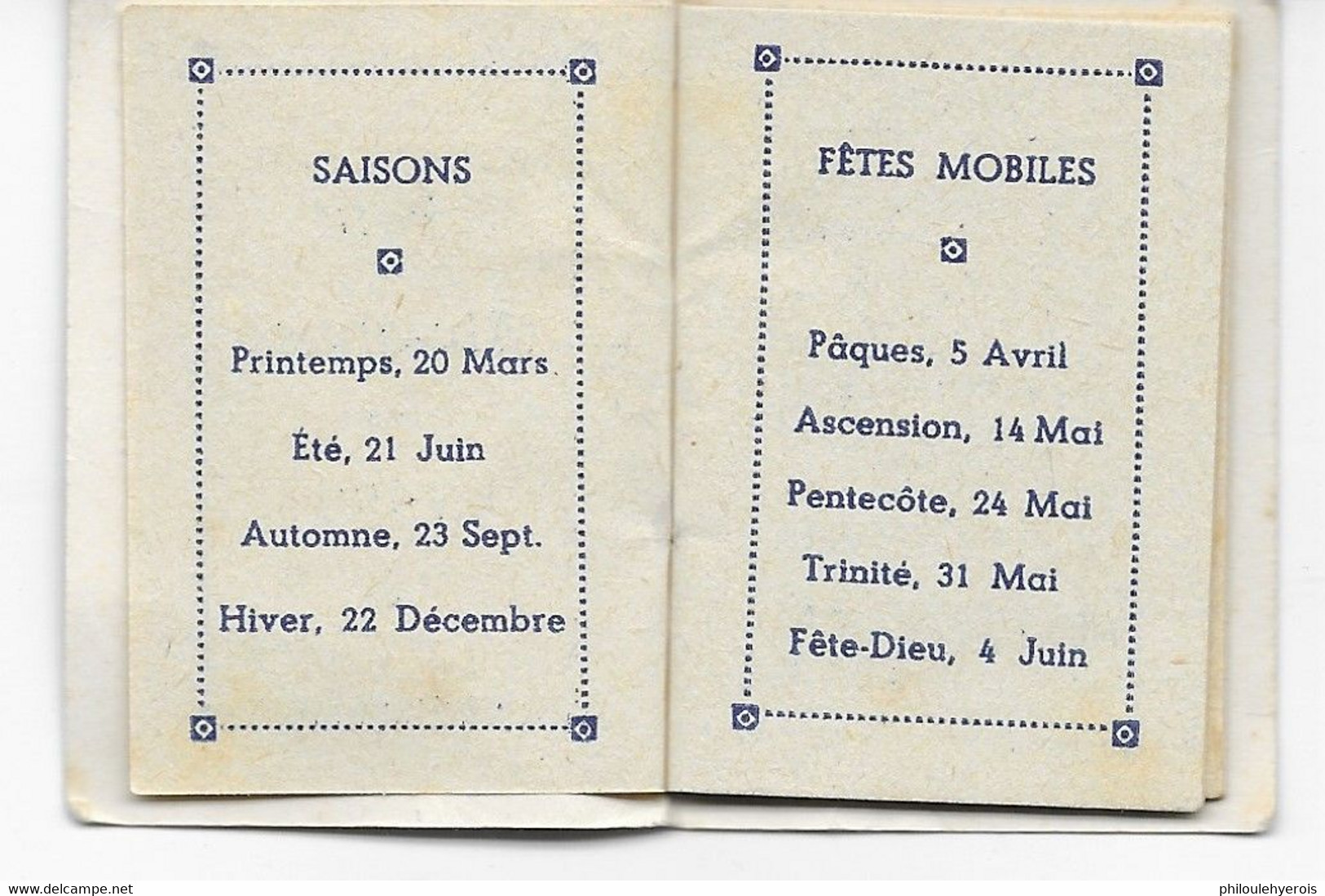 PETIT ALMANACH 1953 4cm X 5,5cm Pub Papeterie Comtoise BESANCON Et MONTBELIARD 5 Scans - Small : 1941-60