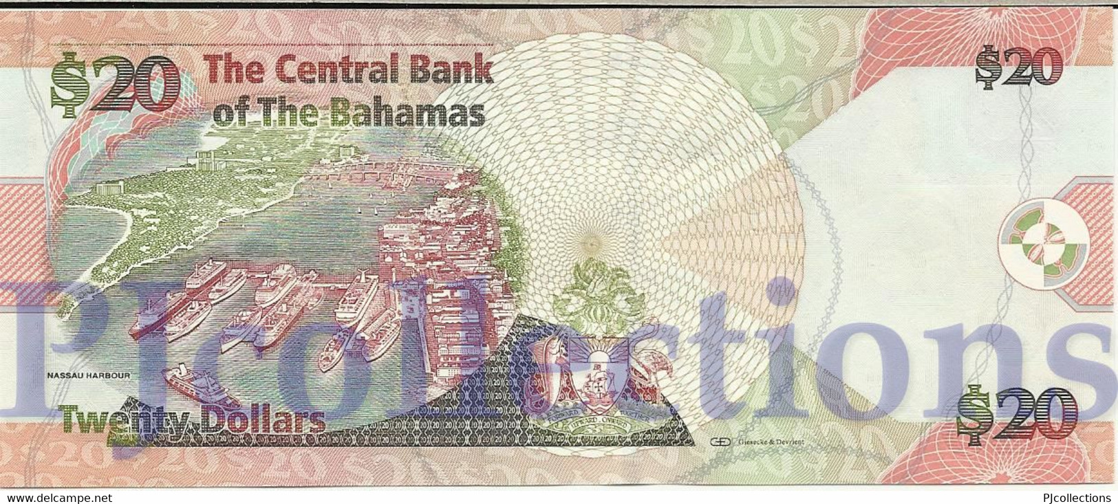 BAHAMAS 20 DOLLARS 2010 PICK 74A UNC - Bahama's