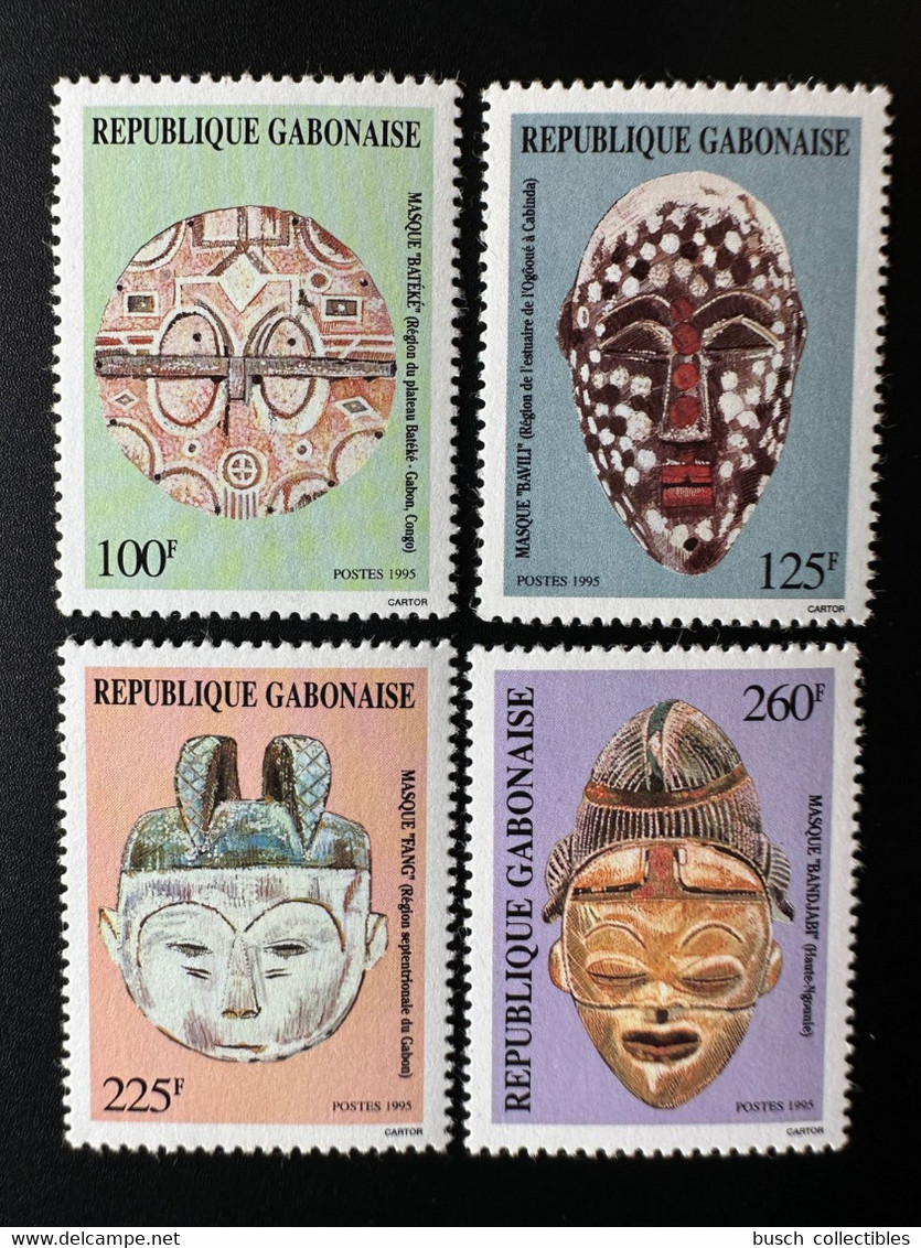 Gabon Gabun 1995 Mi. 1237 - 1240 Masques Masks Masken - Gabon (1960-...)