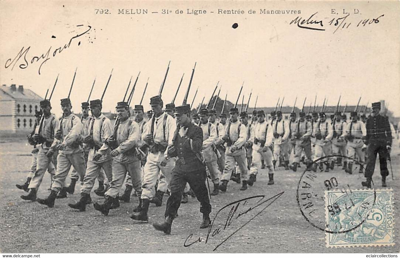 Melun           77           Militaria. 31 Eme De Ligne. Rentrée De Manoeuvres           (voir Scan) - Melun