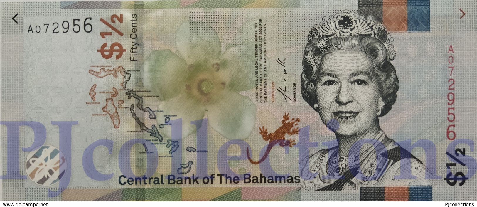 BAHAMAS 1/2 DOLLARS 2019 PICK 76Aa UNC - Bahama's