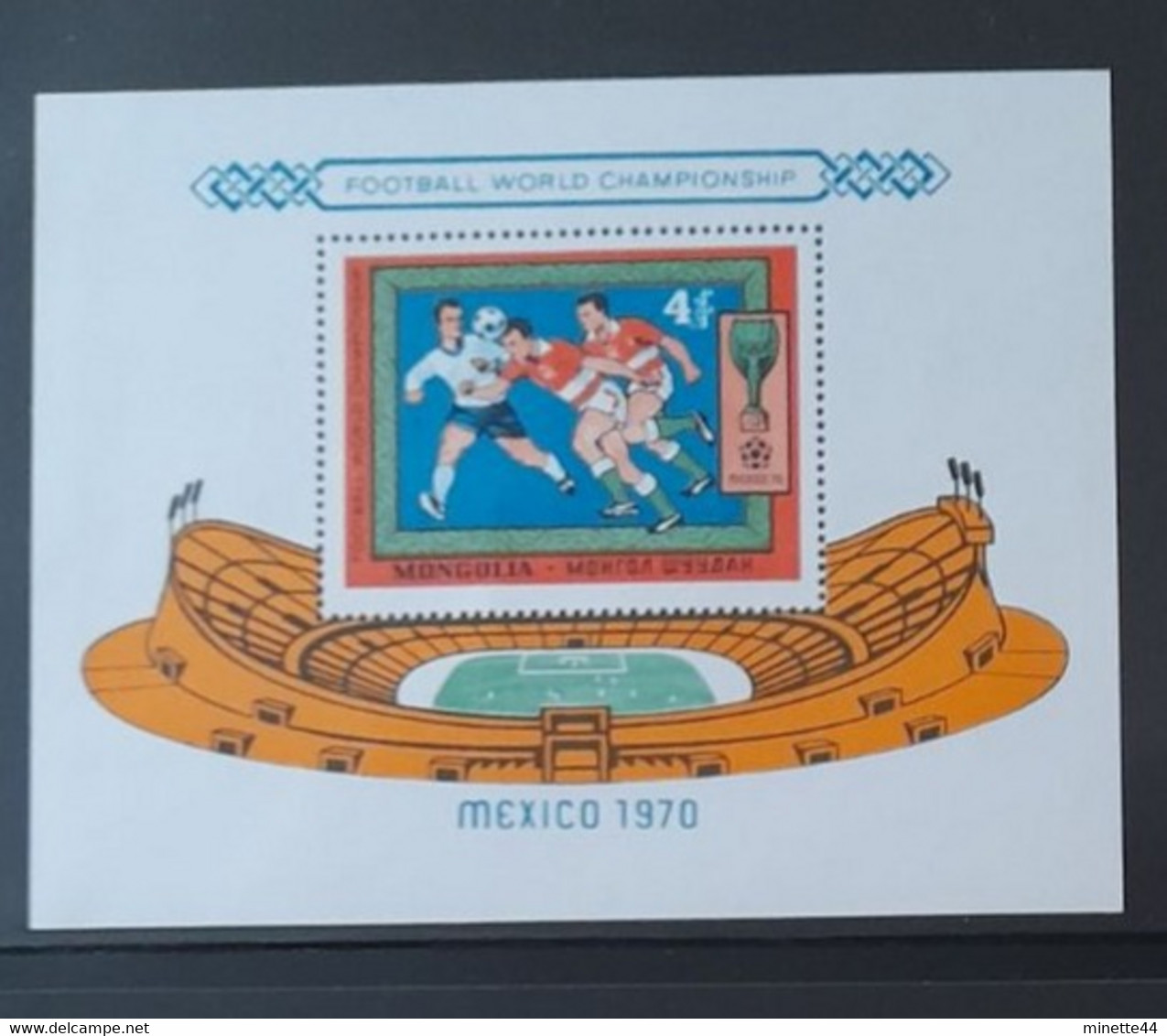 MEXIQUE MEXICO BLOC 1970 MNH** MONGOLIA MONGOLIE  FOOTBALL FUSSBALL SOCCER CALCIO VOETBAL FUTBOL FUTEBOL FOOT FOTBAL - 1970 – Mexico