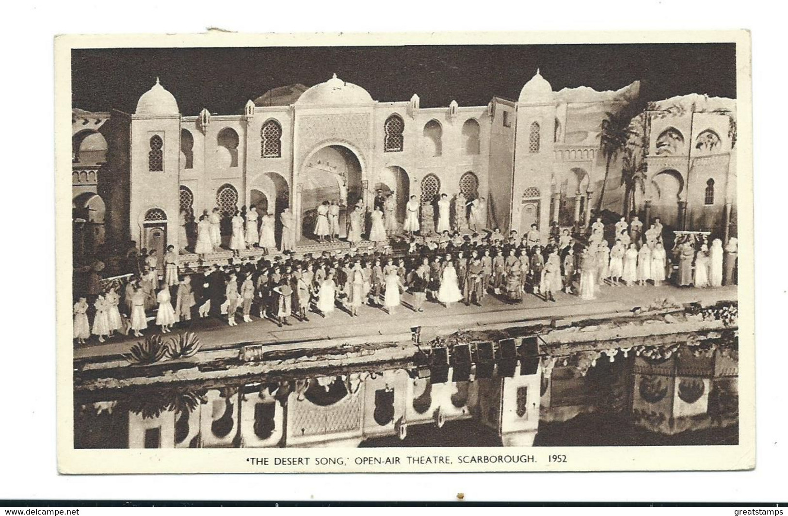 Yorkshire Postcard . The Desert Song Open Air Theatre. Scarborough 1952 .liable To Postcard Rate Sgd36 See Desc - Scarborough