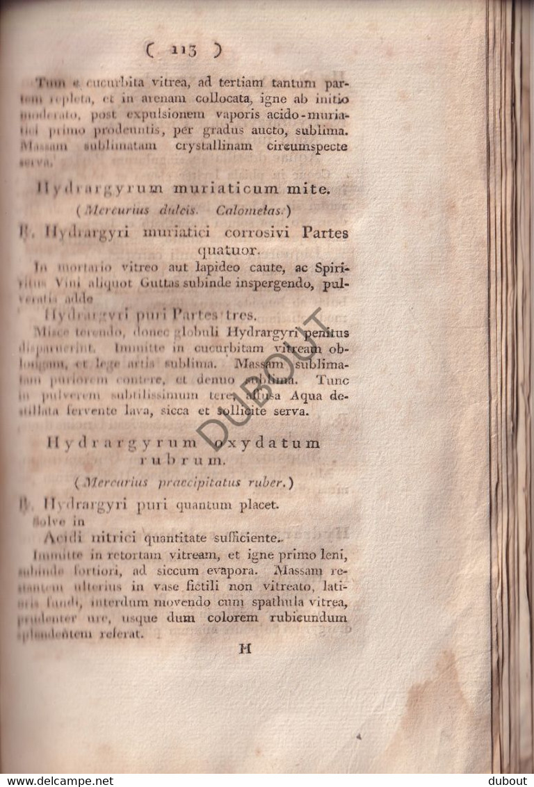 Pharmacopee: Pharmacopoea Borussica - Editio Tertia - 1813 - Berlin  (S299) - Vecchi