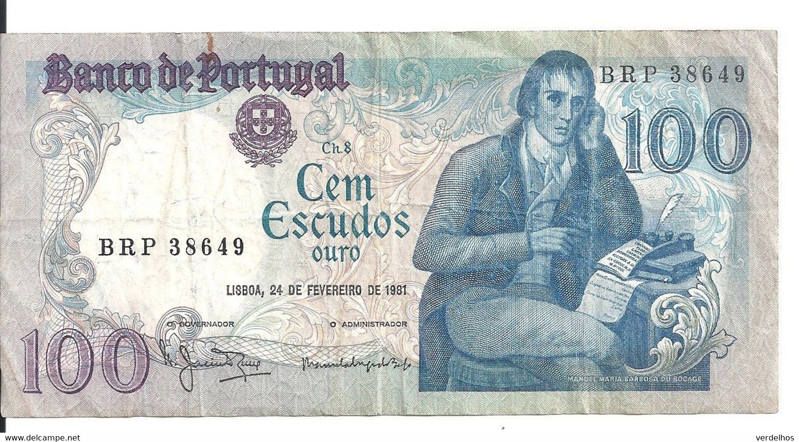 PORTUGAL 100 ESCUDOS 1981 VF P 178 B - Portugal