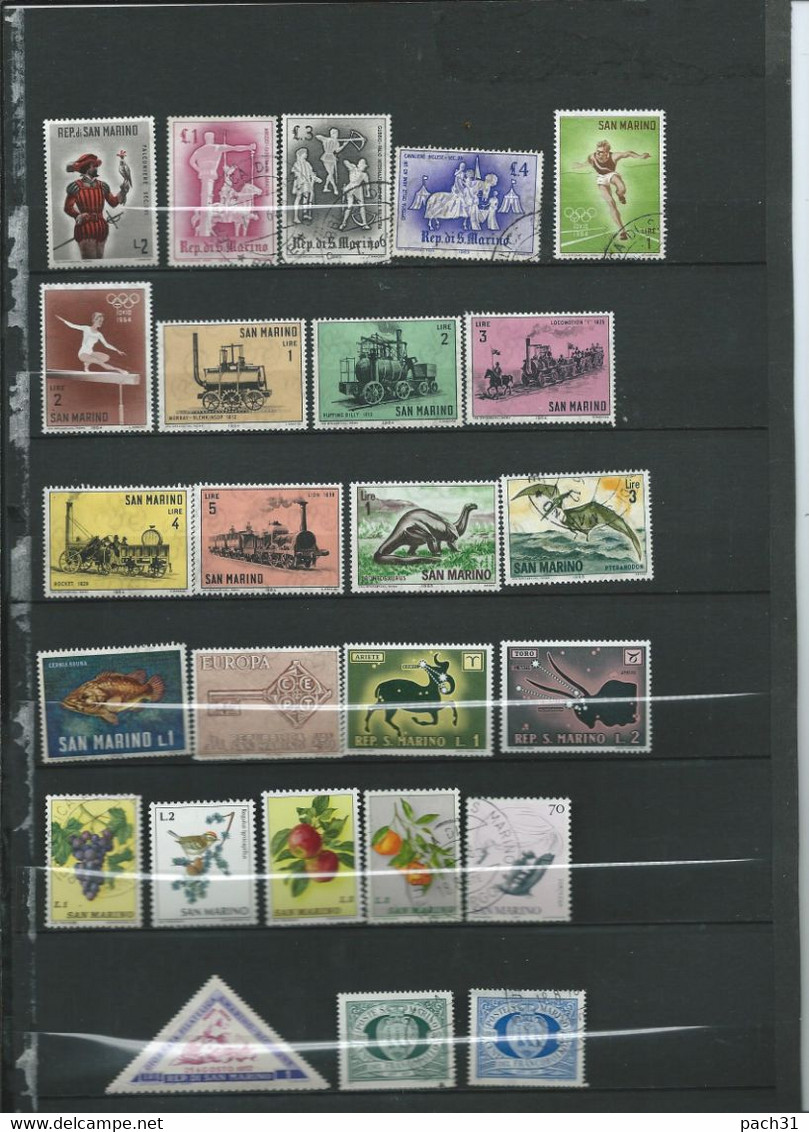 Saint Marin  Lot De 25 Timbres Différents - Collections, Lots & Series