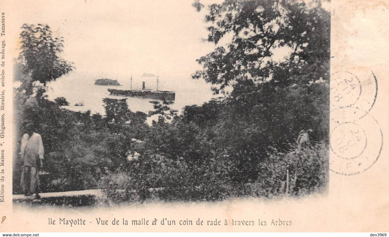 Ile MAYOTTE - Vue De La Malle Et De La Rade à Travers Les Arbres - Paquebot - Raynaud, Garde Forestier, Lons-le-Saunier - Mayotte